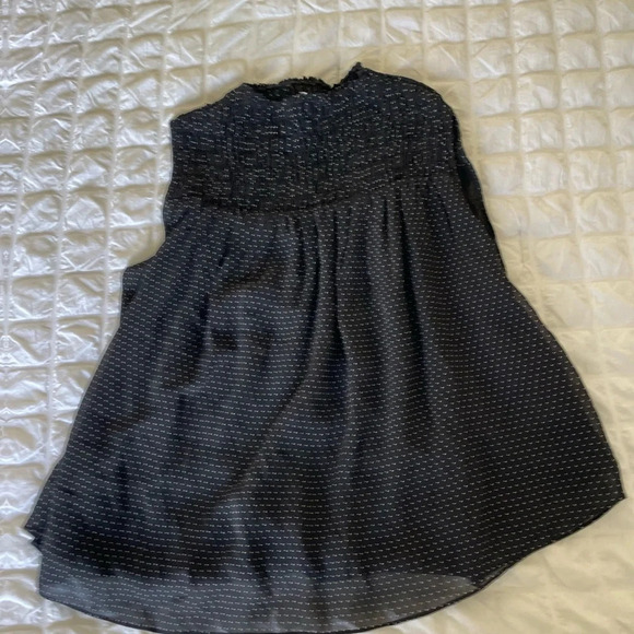 Frame denim noir polka dot smocked blouse - Picture 5 of 12